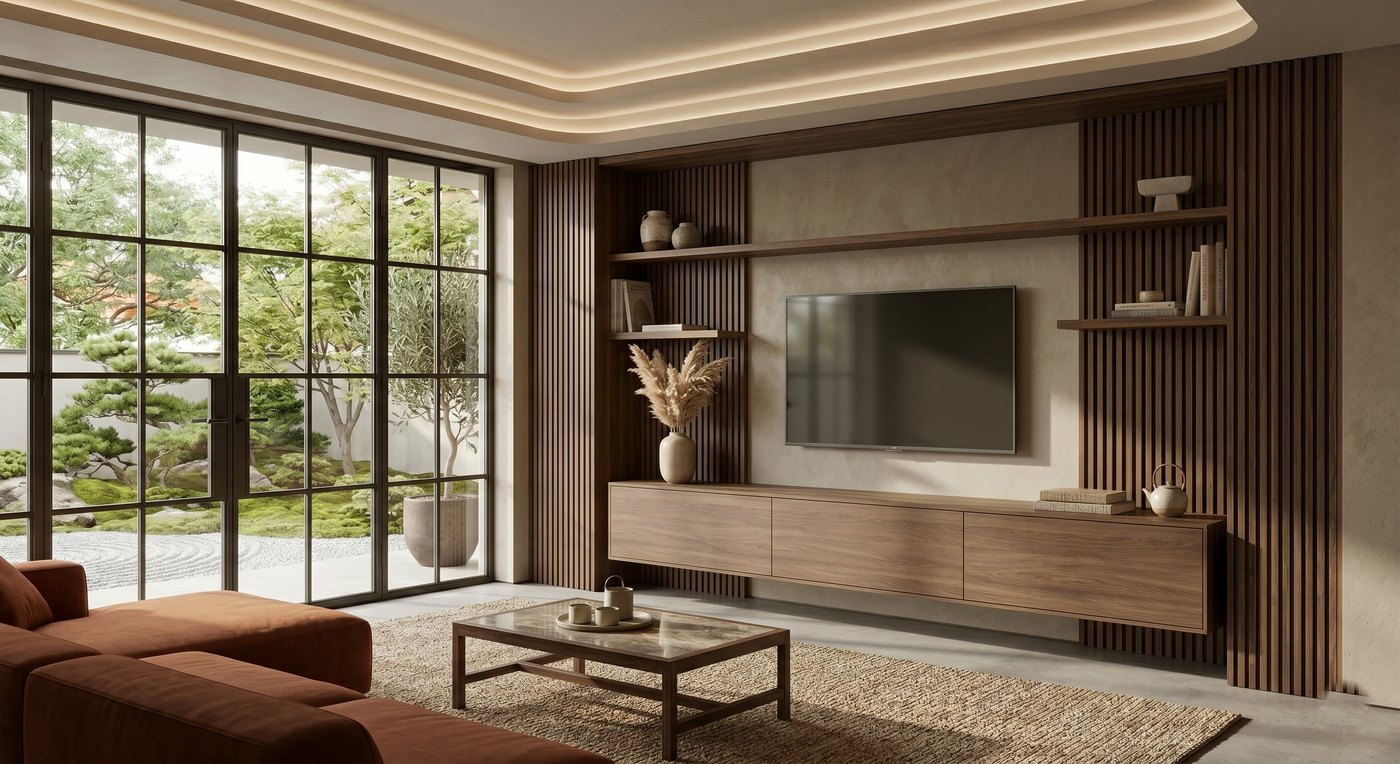 Liventa maatwerk tv-meubel in een woonkamer